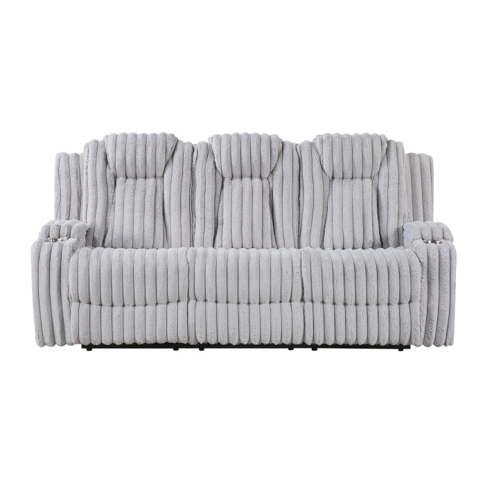 8348GRY*2 2pc Set: Sofa, Love - 8348GRY*2