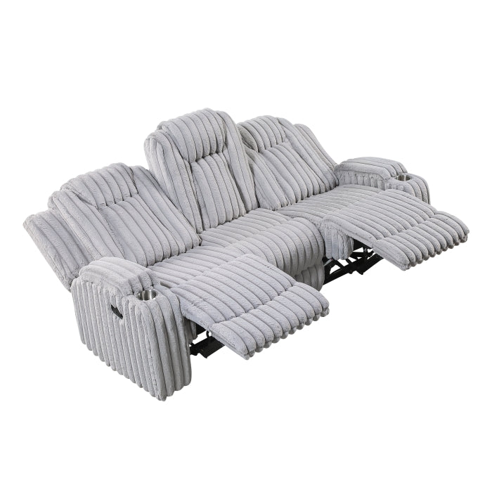 8348GRY*2 2pc Set: Sofa, Love - 8348GRY*2