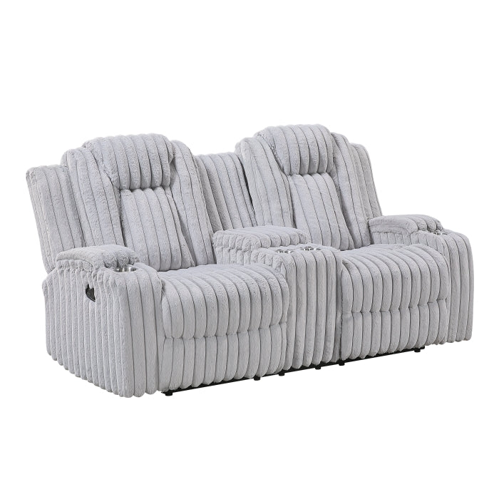 8348GRY*2 2pc Set: Sofa, Love - 8348GRY*2
