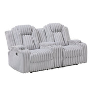8348GRY-2 Double Reclining Love Seat with Center Console and Cup Holders - 8348GRY-2