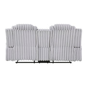 8348GRY-2 Double Reclining Love Seat with Center Console and Cup Holders - 8348GRY-2