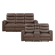 8360BRW*2 2pc Set: Sofa, Love - 8360BRW*2