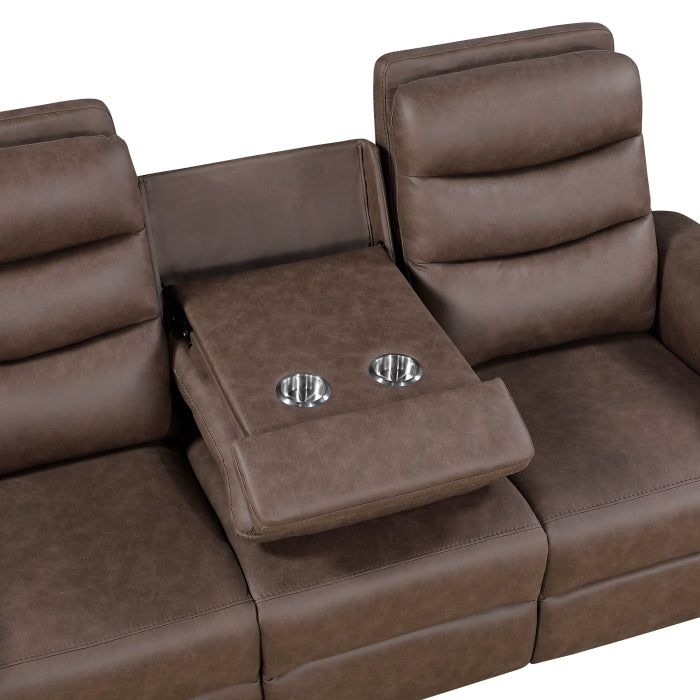 8360BRW*2 2pc Set: Sofa, Love - 8360BRW*2