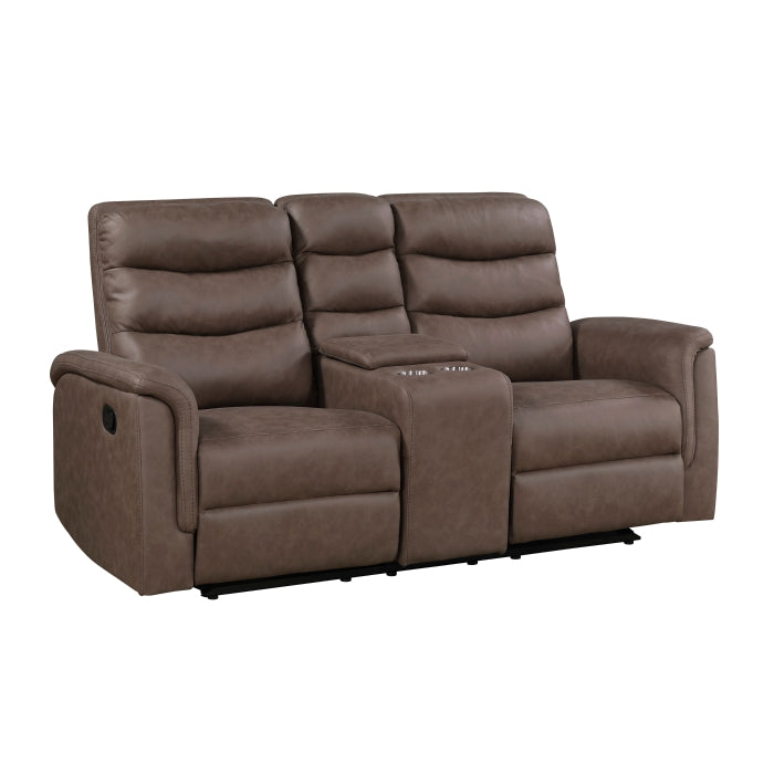 8360BRW*2 2pc Set: Sofa, Love - 8360BRW*2