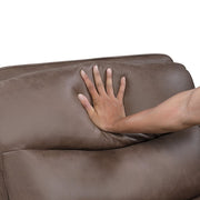 8360BRW-2 Double Glider Reclining Love Seat with  Center Console - 8360BRW-2