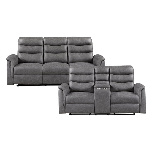 8360GRY*2 2pc Set: Sofa, Love - 8360GRY*2