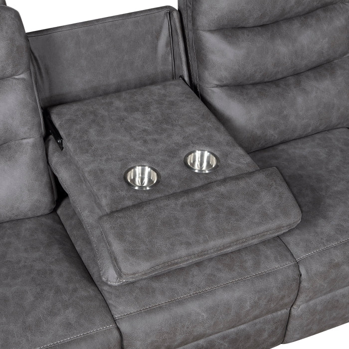 8360GRY*2 2pc Set: Sofa, Love - 8360GRY*2