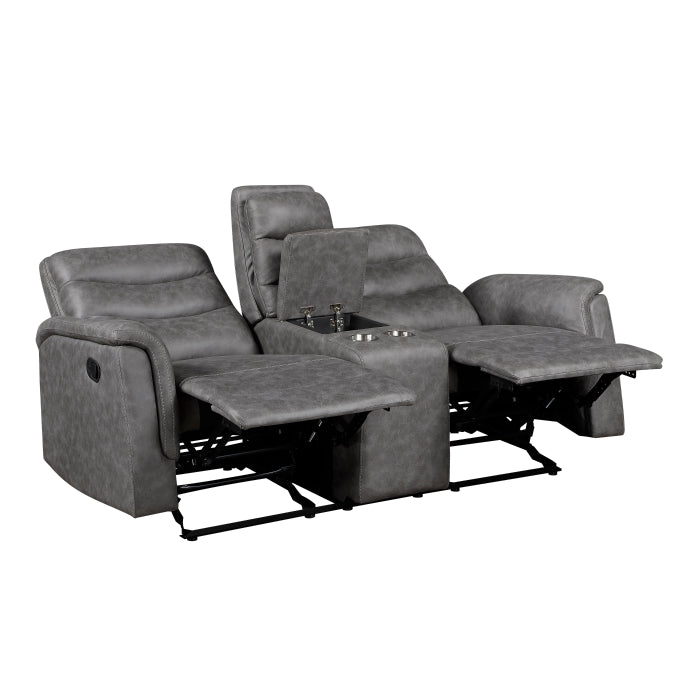 8360GRY*2 2pc Set: Sofa, Love - 8360GRY*2