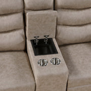 8360TPE-2 Double Glider Reclining Love Seat with  Center Console - 8360TPE-2