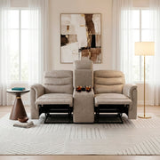 8360TPE-2 Double Glider Reclining Love Seat with  Center Console - 8360TPE-2