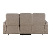 8360TPE-3 Double Reclining Sofa with Drop-down Cup Holders - 8360TPE-3