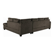 Emilio Chocolate Reversible Sectional - Lara FurnitureSectional