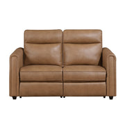 8368BRW-2A1PW* (4)Power Double Reclining Love Seat with Rounded Track Arms - 8368BRW-2A1PW*