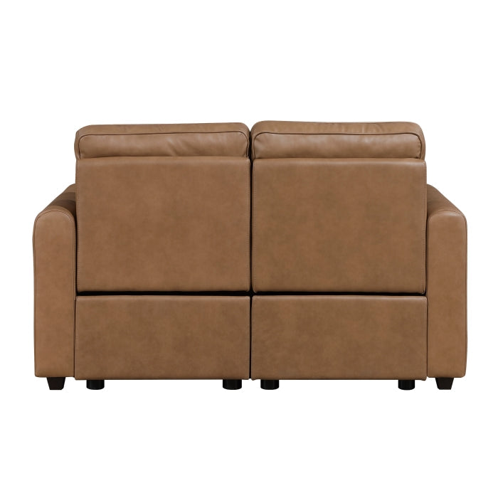 8368BRW-2A1PW* (4)Power Double Reclining Love Seat with Rounded Track Arms - 8368BRW-2A1PW*
