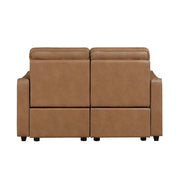8368BRW-2A2PW* (4)Power Double Reclining Love Seat with Curved Track Arms - 8368BRW-2A2PW*