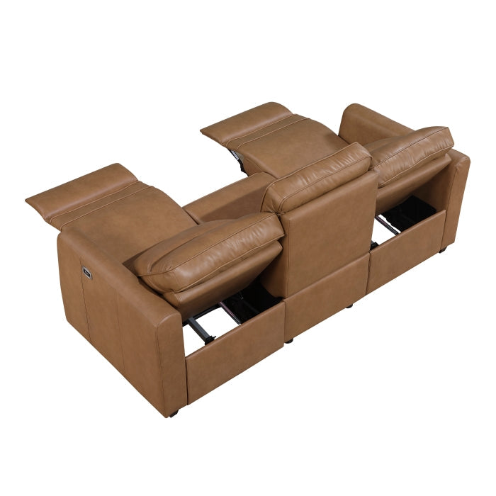 8368BRW*2PWA1 2pc Set: Sofa, Love (Power) - 8368BRW*2PWA1