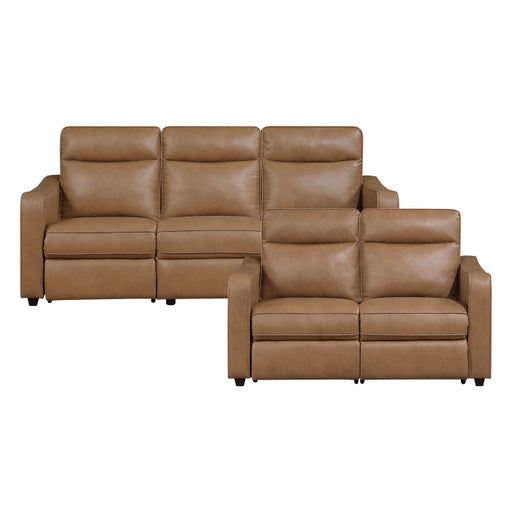 8368BRW*2PWA2 2pc Set: Sofa, Love (Power) - 8368BRW*2PWA2