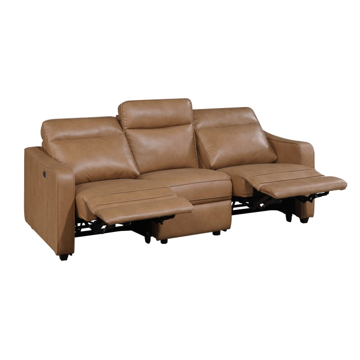 8368BRW*2PWA2 2pc Set: Sofa, Love (Power) - 8368BRW*2PWA2