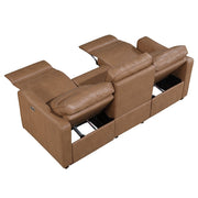8368BRW*2PWA2 2pc Set: Sofa, Love (Power) - 8368BRW*2PWA2