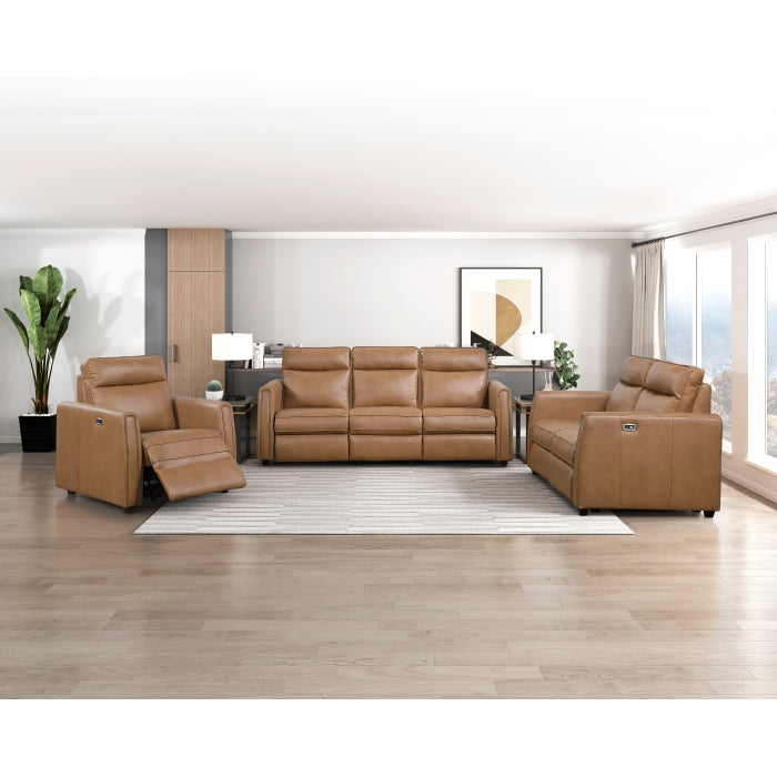 8368BRW-A1PW Power Reclining Chair with Rounded Track Arms - 8368BRW-A1PW