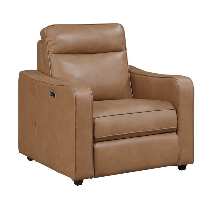 8368BRW-A2PW Power Reclining Chair with Curved Track Arms - 8368BRW-A2PW