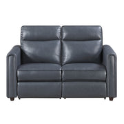 8368NVY-2A1PW* (4)Power Double Reclining Love Seat with Rounded Track Arms - 8368NVY-2A1PW*
