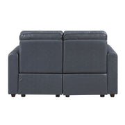 8368NVY-2A1PW* (4)Power Double Reclining Love Seat with Rounded Track Arms - 8368NVY-2A1PW*
