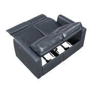 8368NVY-2A1PW* (4)Power Double Reclining Love Seat with Rounded Track Arms - 8368NVY-2A1PW*