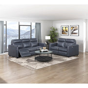 8368NVY-2A1PW* (4)Power Double Reclining Love Seat with Rounded Track Arms - 8368NVY-2A1PW*