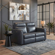 8368NVY-2A1PW* (4)Power Double Reclining Love Seat with Rounded Track Arms - 8368NVY-2A1PW*