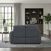 8368NVY-2A1PW* (4)Power Double Reclining Love Seat with Rounded Track Arms - 8368NVY-2A1PW*