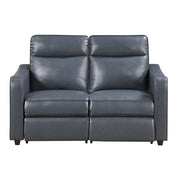 8368NVY-2A2PW* (4)Power Double Reclining Love Seat with Curved Track Arms - 8368NVY-2A2PW*