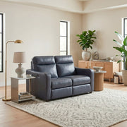 8368NVY-2A2PW* (4)Power Double Reclining Love Seat with Curved Track Arms - 8368NVY-2A2PW*
