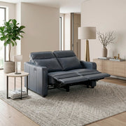 8368NVY-2A2PW* (4)Power Double Reclining Love Seat with Curved Track Arms - 8368NVY-2A2PW*