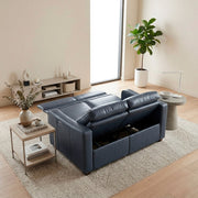 8368NVY-2A2PW* (4)Power Double Reclining Love Seat with Curved Track Arms - 8368NVY-2A2PW*