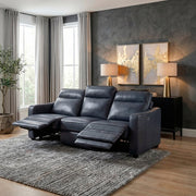8368NVY-3A2PW* (5)Power Double Reclining Sofa with Curved Track Arms - 8368NVY-3A2PW*