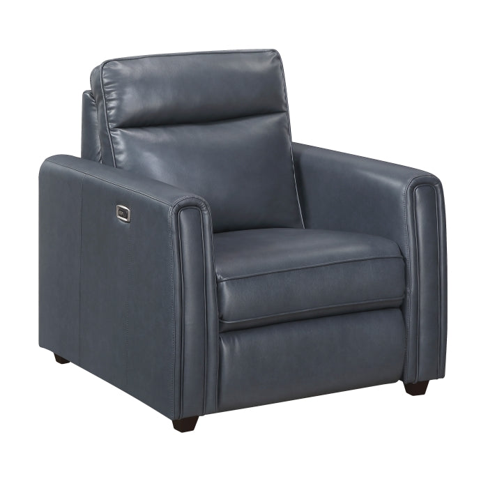 8368NVY-A1PW Power Reclining Chair with Rounded Track Arms - 8368NVY-A1PW