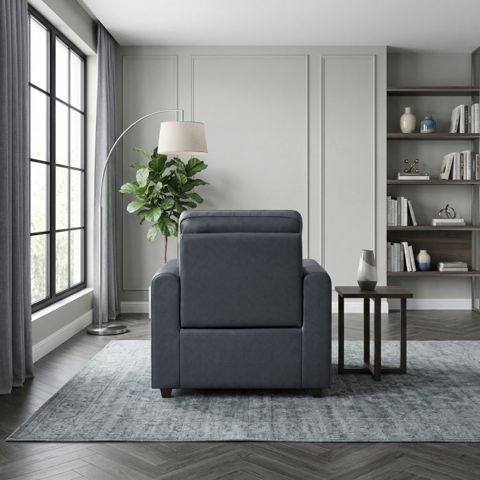 8368NVY-A1PW Power Reclining Chair with Rounded Track Arms - 8368NVY-A1PW