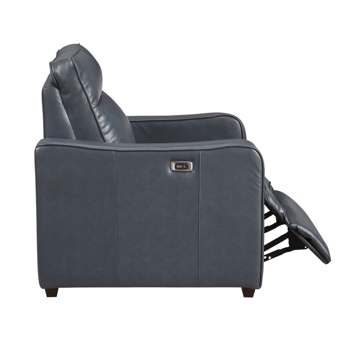 8368NVY-A2PW Power Reclining Chair with Curved Track Arms - 8368NVY-A2PW