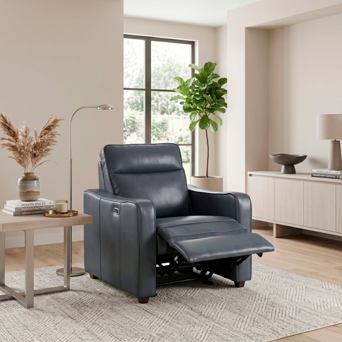8368NVY-A2PW Power Reclining Chair with Curved Track Arms - 8368NVY-A2PW