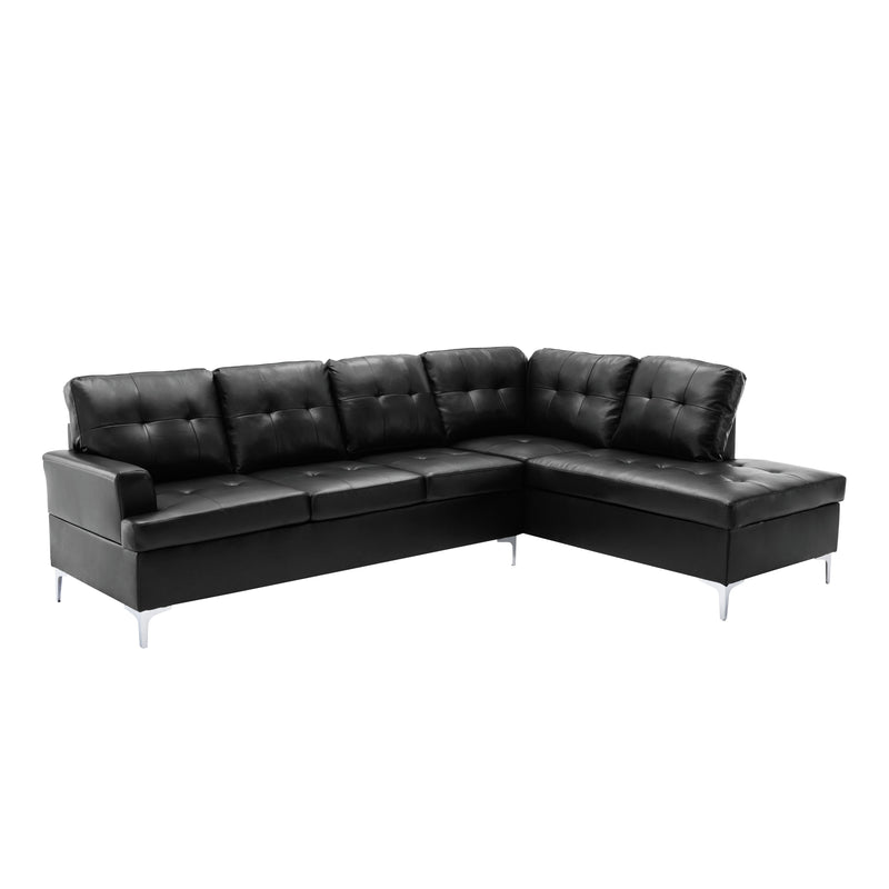 Barrington Black RAF Sectional - Lara FurnitureSectional