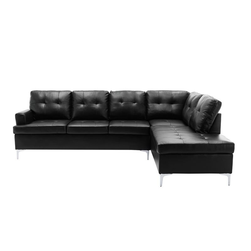 Barrington Black RAF Sectional - Lara FurnitureSectional