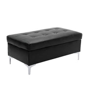 Barrington Black RAF Sectional - Lara FurnitureSectional