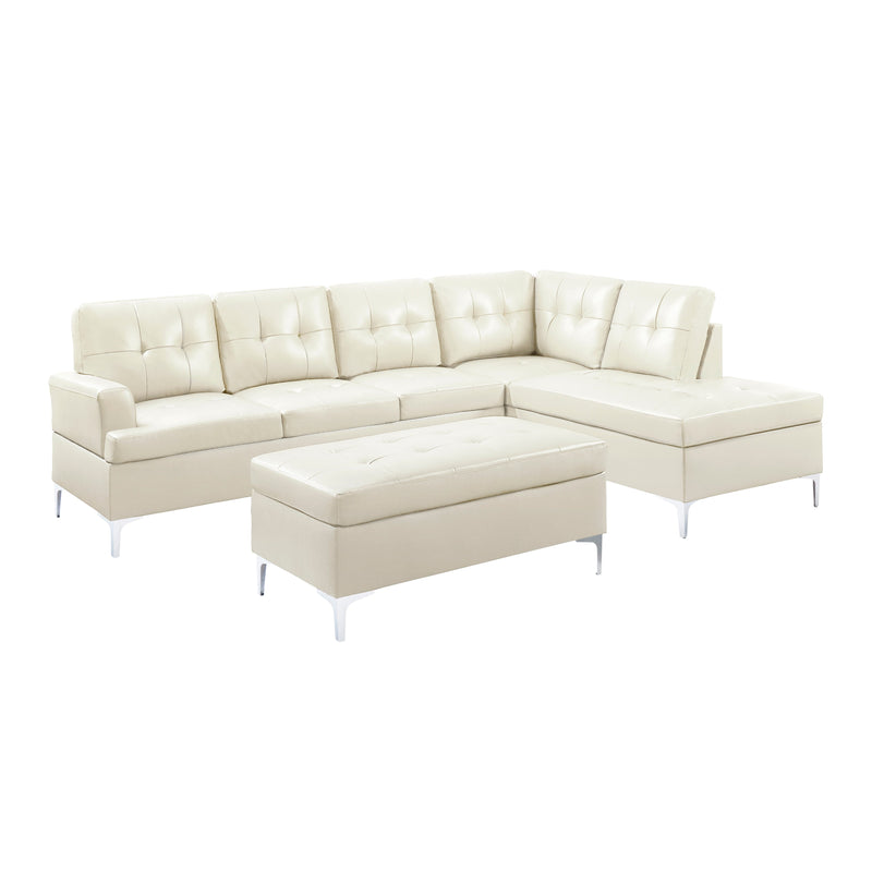 Barrington White RAF Sectional - Lara FurnitureSectional
