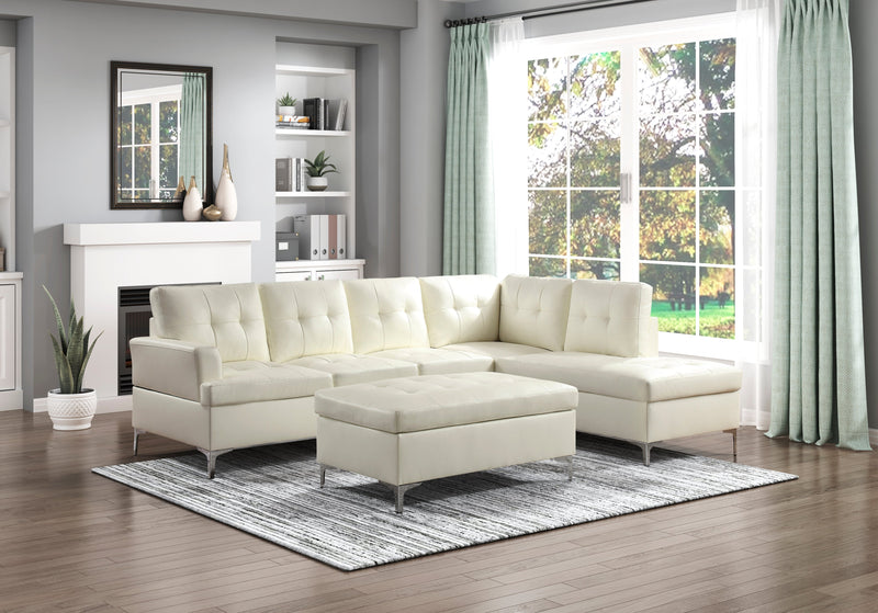 Barrington White RAF Sectional - Lara FurnitureSectional