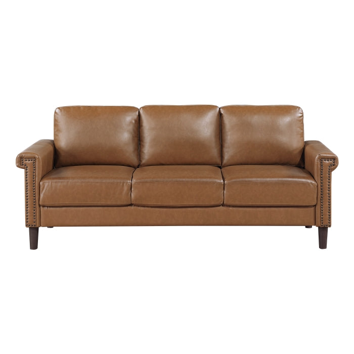 8389BRW*2 2pc Set: Sofa, Love - 8389BRW*2