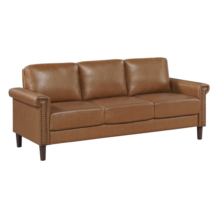 8389BRW*2 2pc Set: Sofa, Love - 8389BRW*2