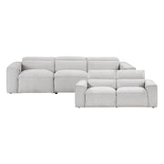 8414GRY*2PWH 2pc Set: Sofa, Love - 8414GRY*2PWH