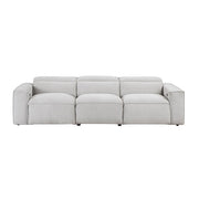 8414GRY*2PWH 2pc Set: Sofa, Love - 8414GRY*2PWH