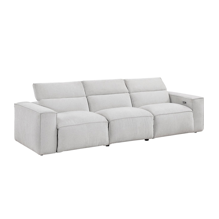 8414GRY*2PWH 2pc Set: Sofa, Love - 8414GRY*2PWH